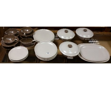 A Large Collection of Poole Pottery Dinnerwares, etc.