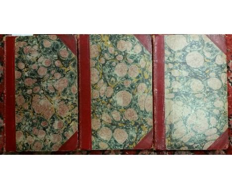 A Romance, by Sir Walter Scott (Kenilworth).  3 volumes 1821 First Ed. Edinburgh: Archibald Constable & Co., half calf with m