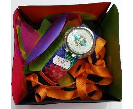 Two Swatch Watches: A Veruschka Swatch Watch In Original Packaging along with A Putti Swatch Watch In Original Perspex Case (