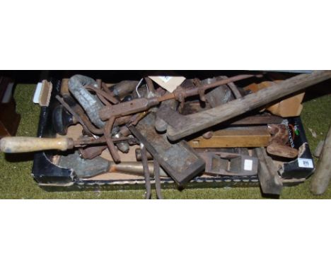 A Large Box of Vintage Tools.