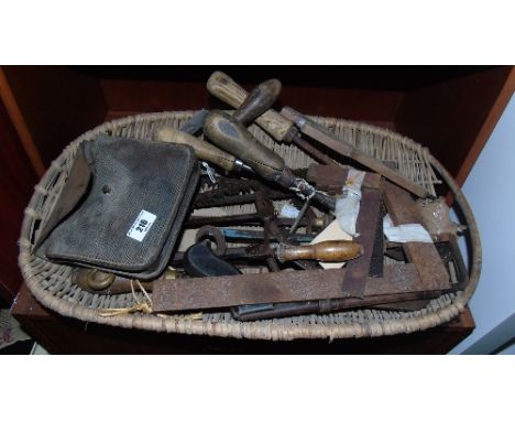 A Quantity of Vintage Tools, to include engineers squares.