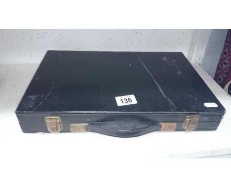 Cased backgammon set