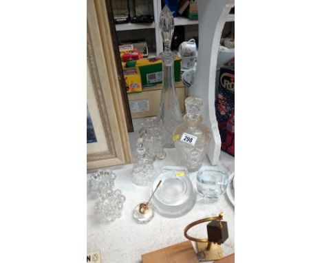 A quantity of glassware inc. art glass and decanter