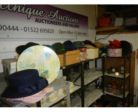 Collection of vintage hats some with boxes