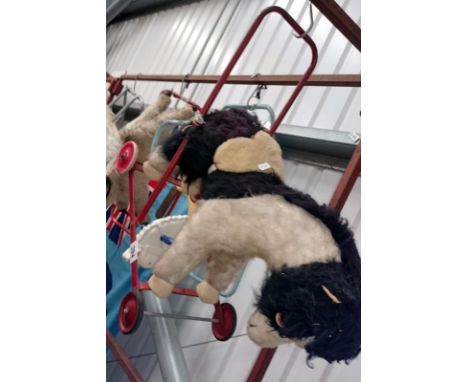 A childrens vintage push along/walker horse