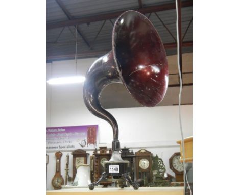 An old radio speaker horn