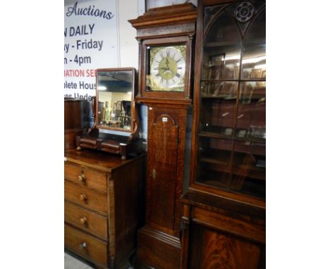 A 19c 30 hour brass faced longcase clock by Mordan, Nottingham