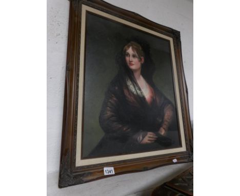 A modern portrait print of a Spanish noblewoman