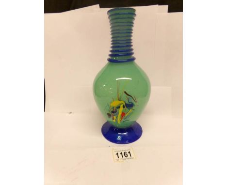A Pukeberg art glass vase