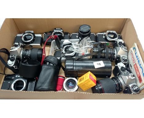 A quantity of 35mm camera's & lenses including Pentax, Minolta & Zenith etc.