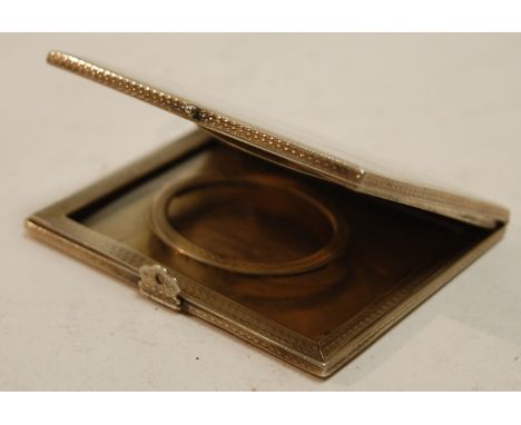 A late Victorian silver pocket photo case of rectangular form with engine turned decoration by John Millward Banks, London 18