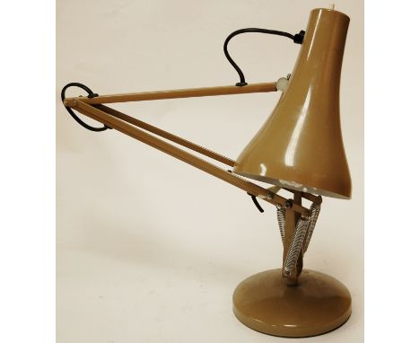 A modern grey painted angle poise desk lamp