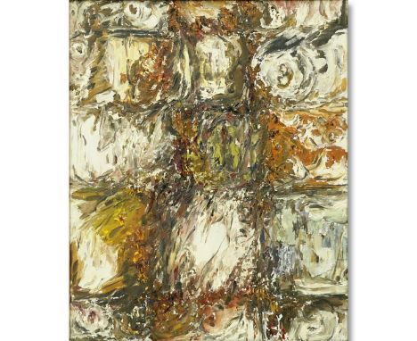 F. Brutsch (20th C.) Oil on Canvas, Abstract Composition, Signed and Dated 1965 Lower Right. Measures 23-3/4" H x 19-3/4" W, 