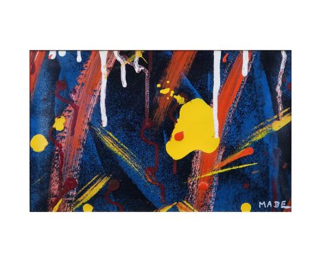 Manabu Mabe, Brazilian/Japanese (1924–1997) Oil on Canvas, Abstract. Signed lower right. Some buckling of the canvas (not lai