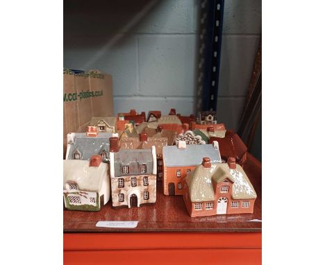 A Quantity of Mudlen End Studio, Felsham, Suffolk pottery Models of Houses and Other Buildings, mostly from places in North Y