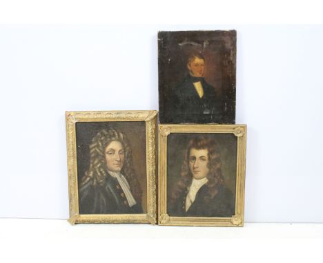 19th century English School, portrait of a gentleman, oil on canvas, 30 x 25cm, English School, portrait of a gentleman, oil 
