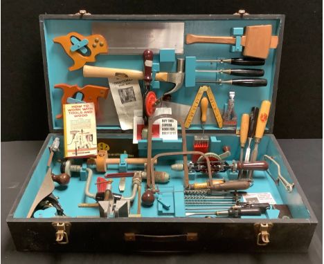 A 1960s Stanley Tools "Craftsman" tool kit, in original fitted case with paperwork, mostly complete; other associated carpent