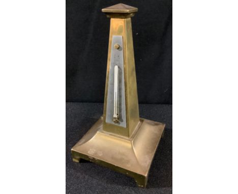 An early 20th century obelisk desk thermometer 