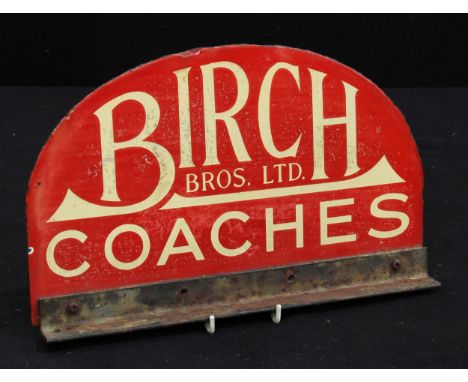 Advertising &amp; Transport History - London &amp; The South East - an early 20th century enamel sign, Birch Bros Ltd Coaches