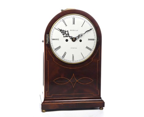 Moncas, Liverpool Regency mahogany bracket clock
20cm diameter enamel dial with Roman numerals, fitted with eight day movemen