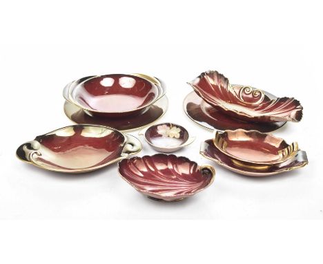 A collection of Carlton Ware" Rouge Royale"To include various dishes, serving trays, oval patters, plates etc, all similarly 