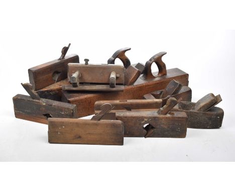 A collection of vintage woodworking toolsTo include two hand planes together with further various smaller planes and implemen