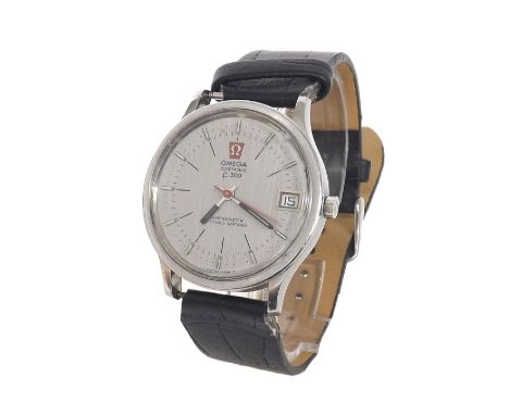 Omega Electronic f300 Chronometer stainless steel gentleman's wristwatch, ref. 198003, circa 1970, circular silvered dial wit