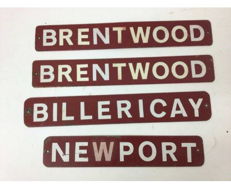 Vintage enamel place name signs, mostly South Essex (9)
