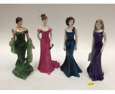 Four Coalport limited edition figures - Jade, First Night, Precious Moment and Sheer Elegance, all boxed