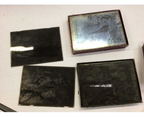 Two boxes vintage exposed glass negatives, 5" x 4". 3 shots of Boer War Spion Kop Jann 24-26 1900. 23 other images of similar