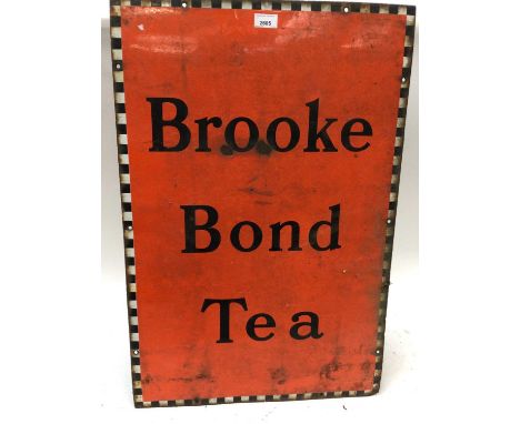 Vintage Brooke Bond Tea enamel sign, 77 x 52cm