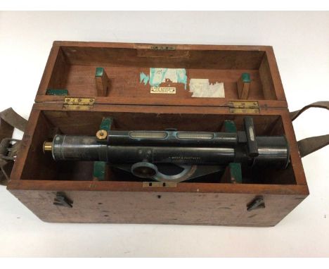 Vintage A.West &amp; Partners surveyors level in original transit case