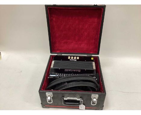 Antique Italian mandolin with label dated 1896, in case, together with a Scarlatti Nero accordion in case (2)