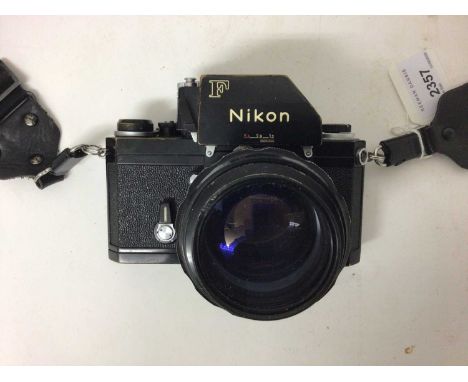 Nikon F SLR camera with a Nikkor-H Auto f/1.8 85mm lensThe shutter fires - speeds seem to be accurate but we would not be abl