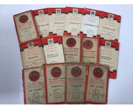 Box of maps including silk Holland Belgium France and Germany on one side and Belgium and Germany New Frontier on reverse. Ot