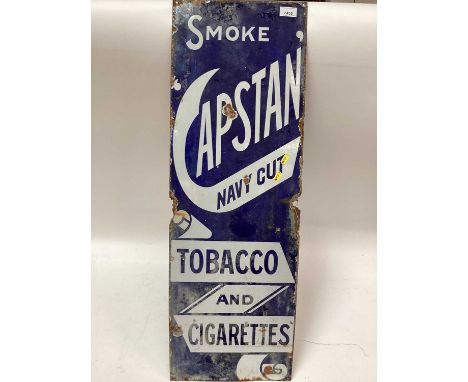 Vintage enamel sign - 'Smoke Capstan Navy Cut Tobacco and Cigarettes', 92cm x 30cm