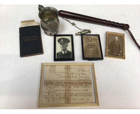 Interesting group of Essex Police and Second World War ephemera relating to the Perry family, comprising photographs and rela