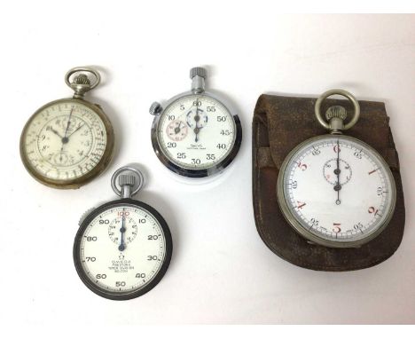 Omega Prestons Timer Division Bolton stopwatch and three other stop watches (4)