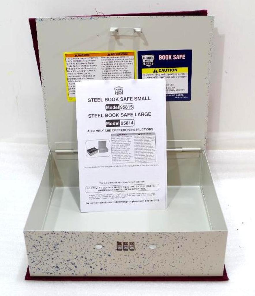 BUNKER HILL Book Safe 8-3/16"L x 9-7/8"W x 3"H M/N 95814