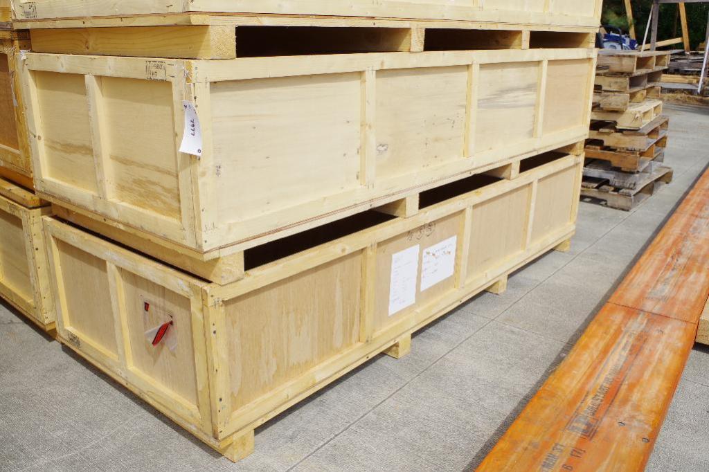 (2) Large Wood Containers, Approx. 89"L x 33.5"W x 20"H w/ (1) Lid Only