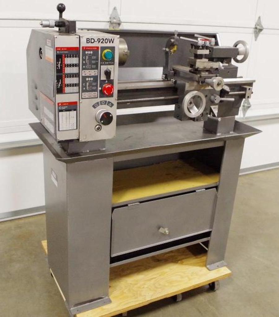 JET 9x20 Metal Lathe & Stand, Assorted Tools & Tooling M/N BD920W