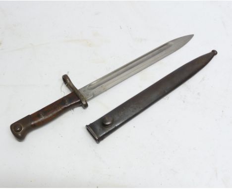 GERMAN MANUFACTURE KNIFE BAYONET with single edge fullered blade, marked Weyesberg Kirschbaum and Co, Solingen the hilt with 