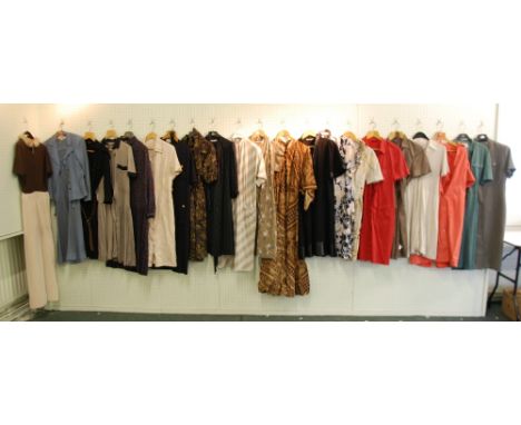 TWENTY ONE LADIES DRESSES, MAINLY VINTAGE ITEMS,  makers to include Basler x 4, Jaeger x 7 etc.. 