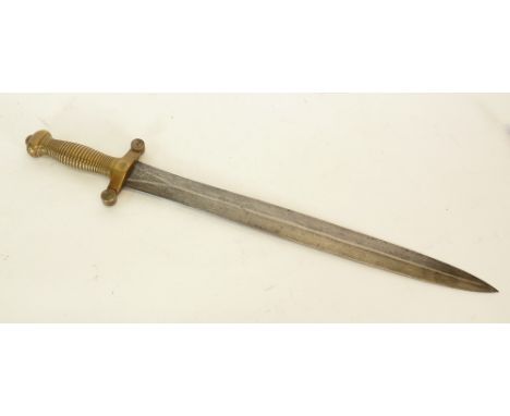 NINETEENTH CENTURY EUROPEAN 'GLADIUS' PATTERN SIDE ARM, the diamond section double edged pointed blade impressed Talabotte Pa