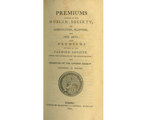 Dublin Society: Transactions of the Dublin Society, For 1800 Vol. II Part I, 8vo D. 1801. First Edns. Numerous articles, 8 fo