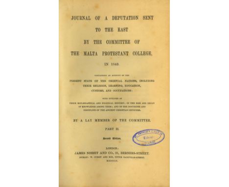 Eastern Travels: Crawford (Adair) Journal of a Deputation Sent to the East by The Committee of The Malta Protestant College i