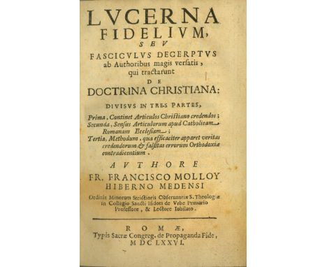 In Gaelic Script ThroughoutMolloy (Fr. Francis) Lucerna Fidelium,  seu Fasciculus Deserptus ab Authoribus magis  versatis qui