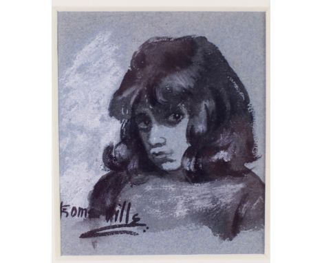 Edith Oenone Somerville, 1858 - 1949Wash on Paper: Sketch of head for The Goose Girl, (c. 1888), wash on paper, (5" x 4 1/2")
