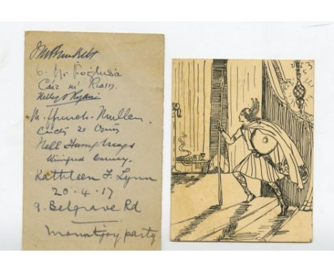 MNA na hEIREANNA small collection including an Easter 1916 Memorial Card signed by Kathleen Clarke (widow of Tom), signed at 