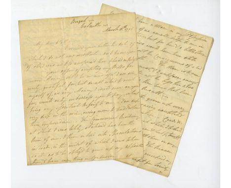 The Troubles of an Irish Official in India, 1795Co. Clare interest:  Letter dated 8 March 1795 from Bengal, Calcutta, by Lamb